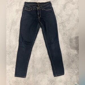 Dark blue denim skinny jeans